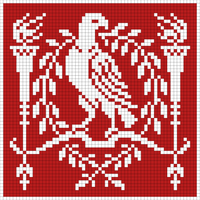 Heraldic bird square