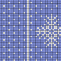 Étoile centrale dans plumetis Grille No:3 