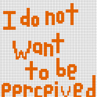 I do not want to be perceived