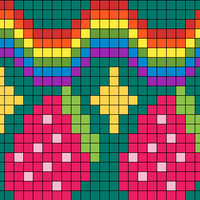 pride ribbon + strawberry + star