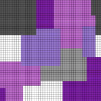 purple color block beanie