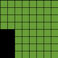 eye side (away from middle)