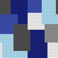 blue color block beanie