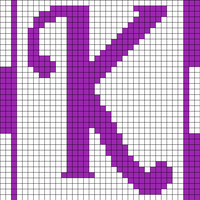 K large cursive
