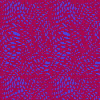 red & blue moire