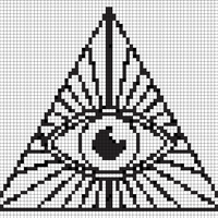 Copy of Illuminati_eye 80 stitches