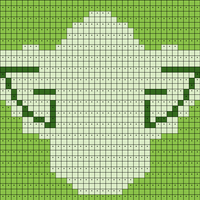 Baby Yoda inverted knit symbols