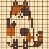 Pixel Cat (calico) Sticker by kishizu.jfif