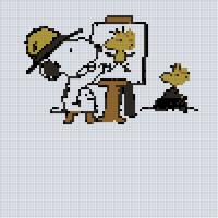 snoopy painting woodstock 