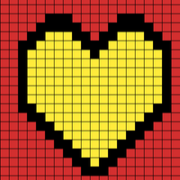 Yellow Patch Heart 
