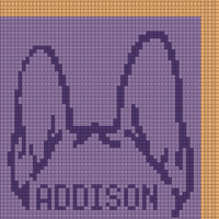Grape & Proper Purple with Top/Right BorderAddie