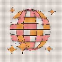 Beige and Brown Disco Ball Simple Iphone wallpaper.png