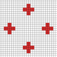 Multiple small crosses