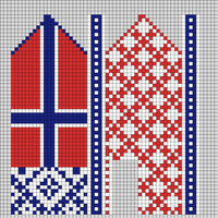norwegian flag mitten