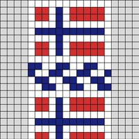 Copy of norwegian flag mitten