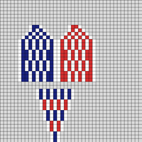 Copy of norwegian flag mitten
