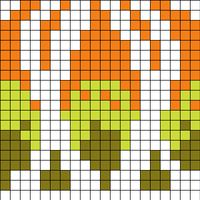 three quarters turned leaf
