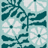 flowers - turquoise
