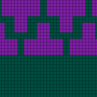 Geometric T block zig zag