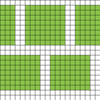 square brick-thingies (idk) mosaic knitting