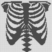 skeleton sweater front panel