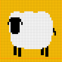 2. Standing sheep facing left