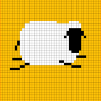 6. Laying sheep facing right