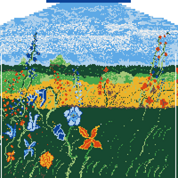 flowers in a field