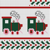 Copy of Copy of Copy of Copy of Copy of Train Christmas Stocking version #2