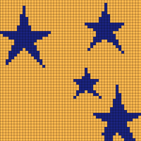 slightly wonkier star scarf inverse 2