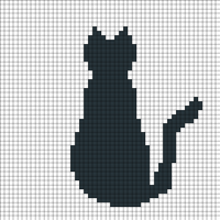 Cat blanket first square