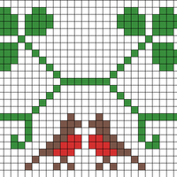 clover border with birds