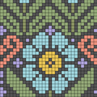 Alpine bloom pattern copy for hat 120 st