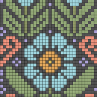 Alpine bloom pattern copy for hat 128 st
