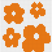 grosses fleurs INTARSIA