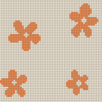 retro flower cardigan pattern (R15-74) - BACK