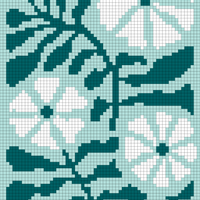 flowers - turquoise