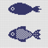 Copy of Blue Fish Chart Knitting