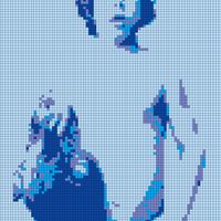 85 stitch by 142 Stitch Dad Intarsia Color