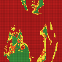 85 stitch by 142 Stitch Dad Intarsia Color