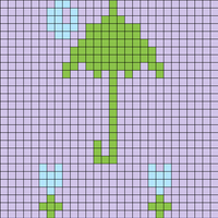 April Showers (56 stitches)