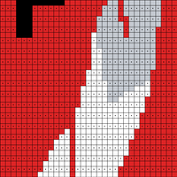  F of Alphabet Knitted Quilt