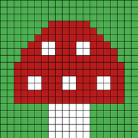 Mushrooms in grass front panel