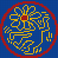 keith haring flower person