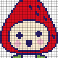 cross stitch large ichigotchi