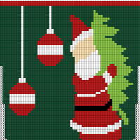 stocking- Santa holding tree