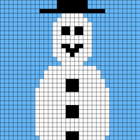 Winter mittens with snowflakes