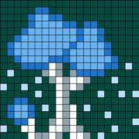 Baby mushroom forest