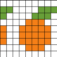 orange dish towel  colourwork chart