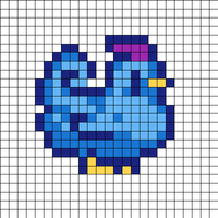 blue, chicken